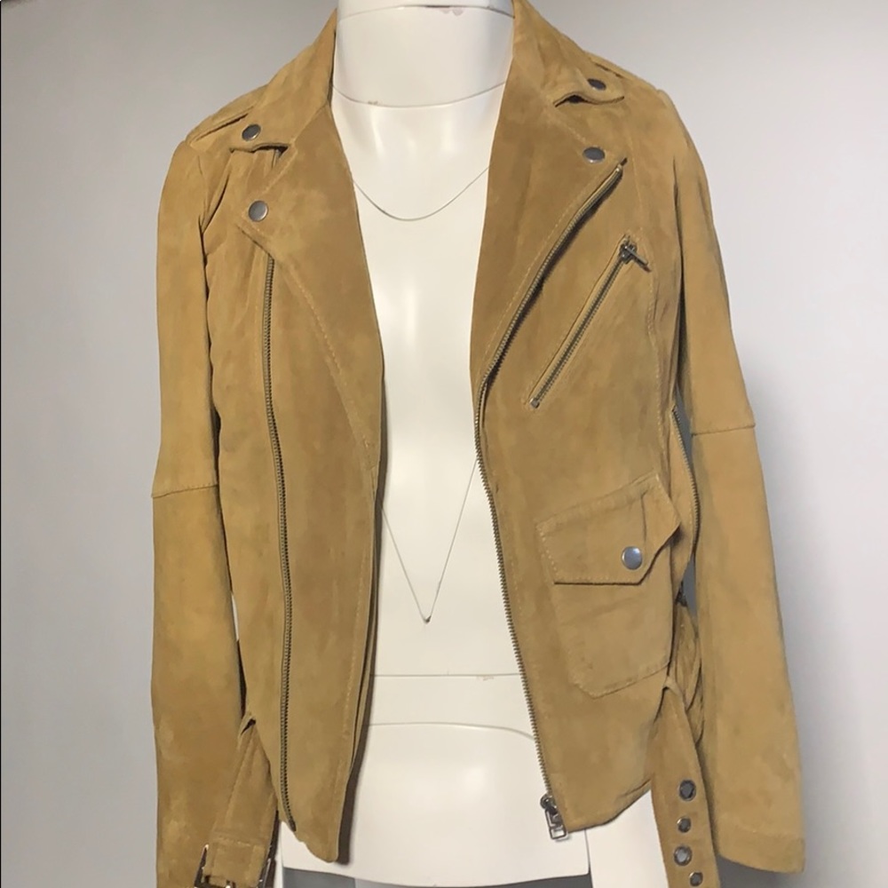 Suede motor jacket